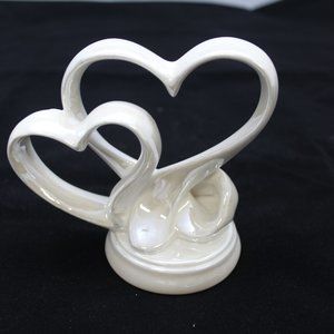 Double heart cake topper